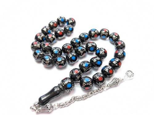 Jet worry beads - jet,