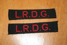 BRITISH ARMY COMMANDO L.R.D.G. LONG RANGE DESERT GROUP LRDG TITLES SILK WOVEN