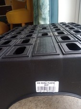 MGI Black plastic caravan step, stepped on twice