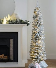 Very Home 6 foot  Pre-lit SLIM Flocked Emperor Christmas Tree LED Lights