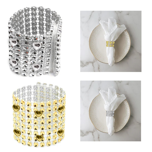 Diamond napkin rings acrylic - diamond,