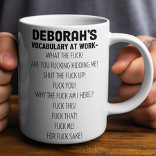 Funny Rude Mug Offensive Coworker Office Gift Sweary Coffee Cup for Work Xmas