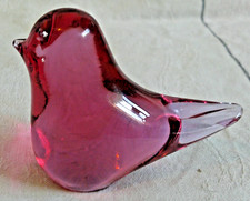 Purple Art Glass Bird