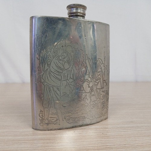 Vintage pinder bros pewter hip - bros,