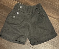 Age 6 Years Girls NEXT Grey School Shorts Culottes With Pockets Adjustable Waist