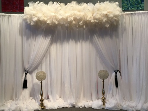 White chiffon material - white, wedding