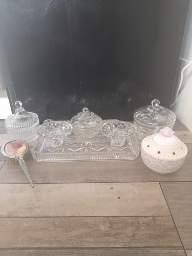 Vintage dressing table trinket - dressing, table/trinket