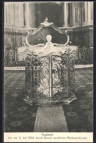 Hamburg neustadt baptismal - ak,