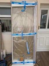 CLEAR GLASS SILVER FRAMED 800 X 2000 X 10MM SHOWER SIDE PANEL