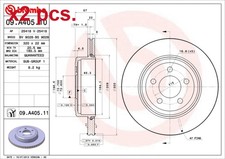 X2 PCS REAR BRAKE DISC ROTOS X2 PCS SET 09.A405.11 BREMBO I