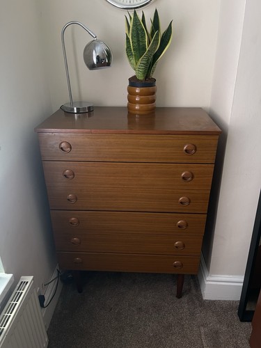 Mid century teak chest - chest, of