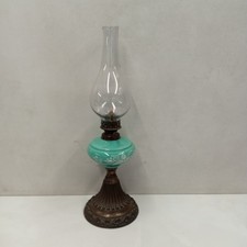Antique English Brass & Glass