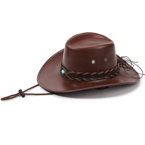 Cowboy hat men real leather - hat,