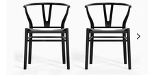 Wishbone Chairs Black Grey