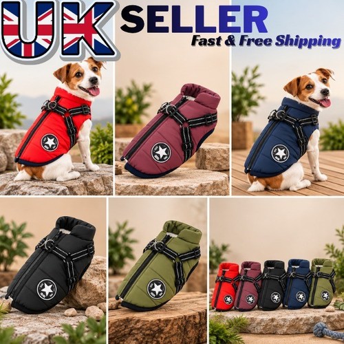 Dog coat waterproof harness - coat,
