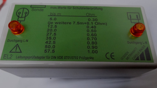 Gossen metrawatt adaptor el2 - adaptor,