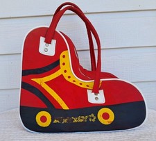 VINTAGE 70S 80S Retro ROLLER SKATES Quad Bag SUPERSTAR Boot Shaped