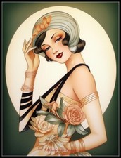 Art Deco Lady Happy 2 - Chart