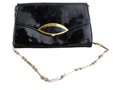 Black Patent Hand Bag Clutch