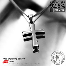 925 Silver Plain Thick Cross