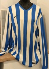Nike Mens Blue & White Striped Football Shirt Authentic Nike Team Size XL - BNWT