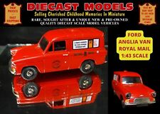 1960's CLASSIC FORD ANGLIA ROYAL MAIL RED; 1:43 SCALE VANGUARDS UK MADE DIECAST