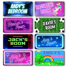 Boys Room Girls Bedroom Sign Custom Personalised Door Plaque Metal Home Decor