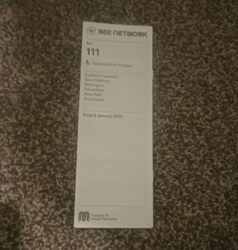 Bee network route 111 public - route,