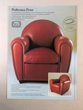 Poltrona Frau Red Chair 1983 Original Paper Magazine Advert