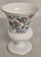 Vintage Wedgwood Bone China 'Kutani Crane' Urn Vase - 13x10x10cm