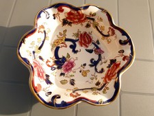 Masons Blue Mandalay Ironstone - 8.5" Flower Shaped Bowl