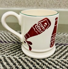 Emma Bridgewater 1/2pt Mug Sample Ketchup bottles red sauce sponge ware