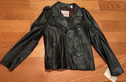 Levi leather biker - leather, jacket