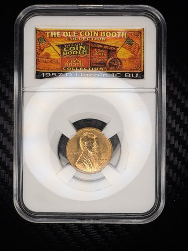 1957 wheat penny coin booth - 1957,
