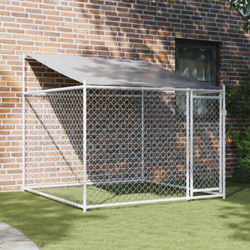 Dog cage outdoor silver - dog,
