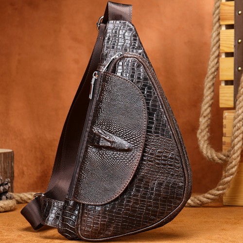 Men leather sling - leather,