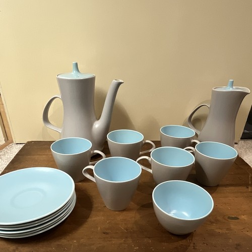 Poole pottery twintone tea set - poole,