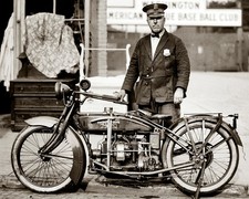 1926 motorcycle cop with his - 1926,
