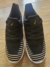 Nautica Ladies Black/Gold Stripe Canvas Trainers Size 5.5 UK 38 EU BNWT