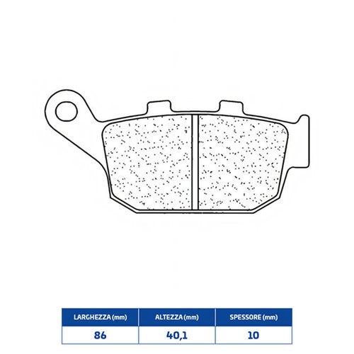 Sintered rear brake - sintered, pads