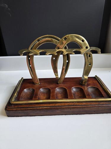 Vintage wooden horseshoe pipe - vintage,