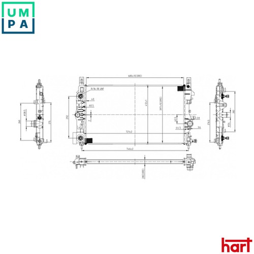 Radiator engine cooling 618 - radiator,