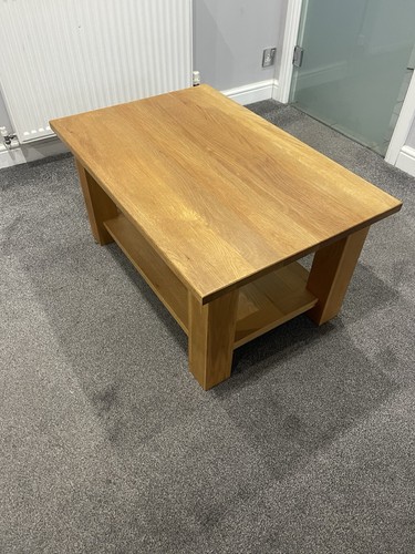 Solid oak coffee table good - coffee,