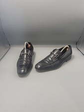 Salvatore Ferragamo Horse-Bit Loafer Men UK 8 EU 42 Black Leather Dress Shoes EE