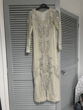 Indian suit jacket  pants top & scarf pearls and sequins Handwork Cost £800