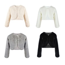 Girls Faux Furs Dress Coat