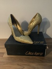 Women’s High Heels Size 4 Gold glitter 