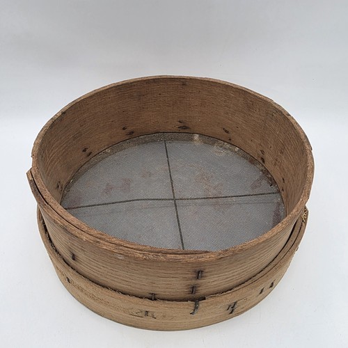 Antique bentwood grain sieve - bentwood,