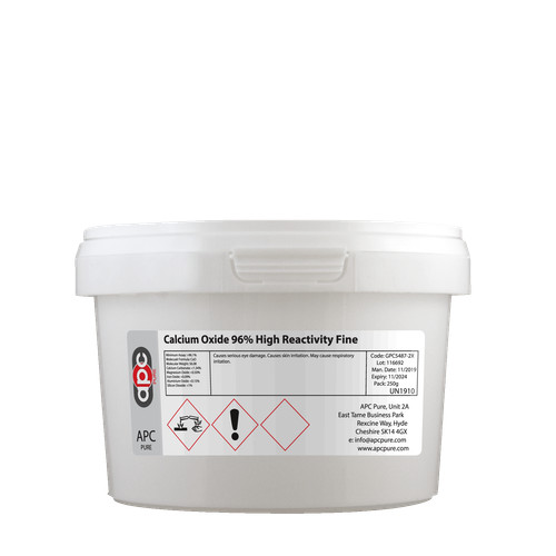 500gm calcium oxide high - calcium, 96%