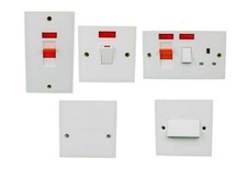 GET 20A Switch/45A Cooker Control Unit/45A Cooker Vertical Plate DP with Neon